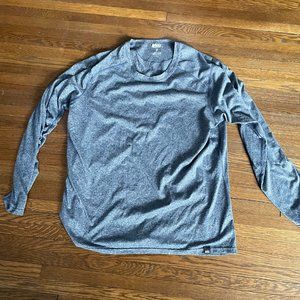Grey long sleeve REI baselayer shirt